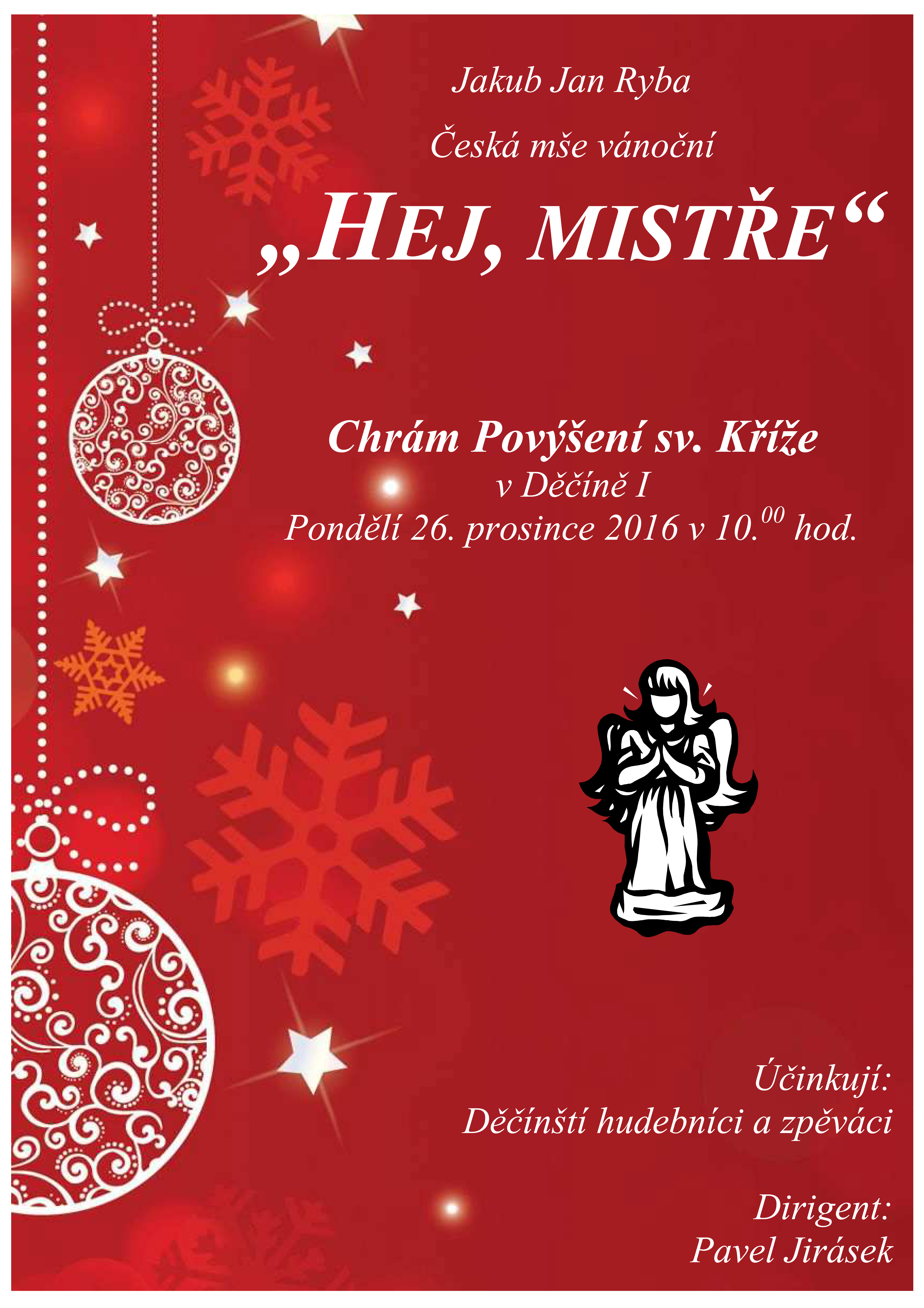 Plakát akce J.J.Ryba - Česká mše vánoční