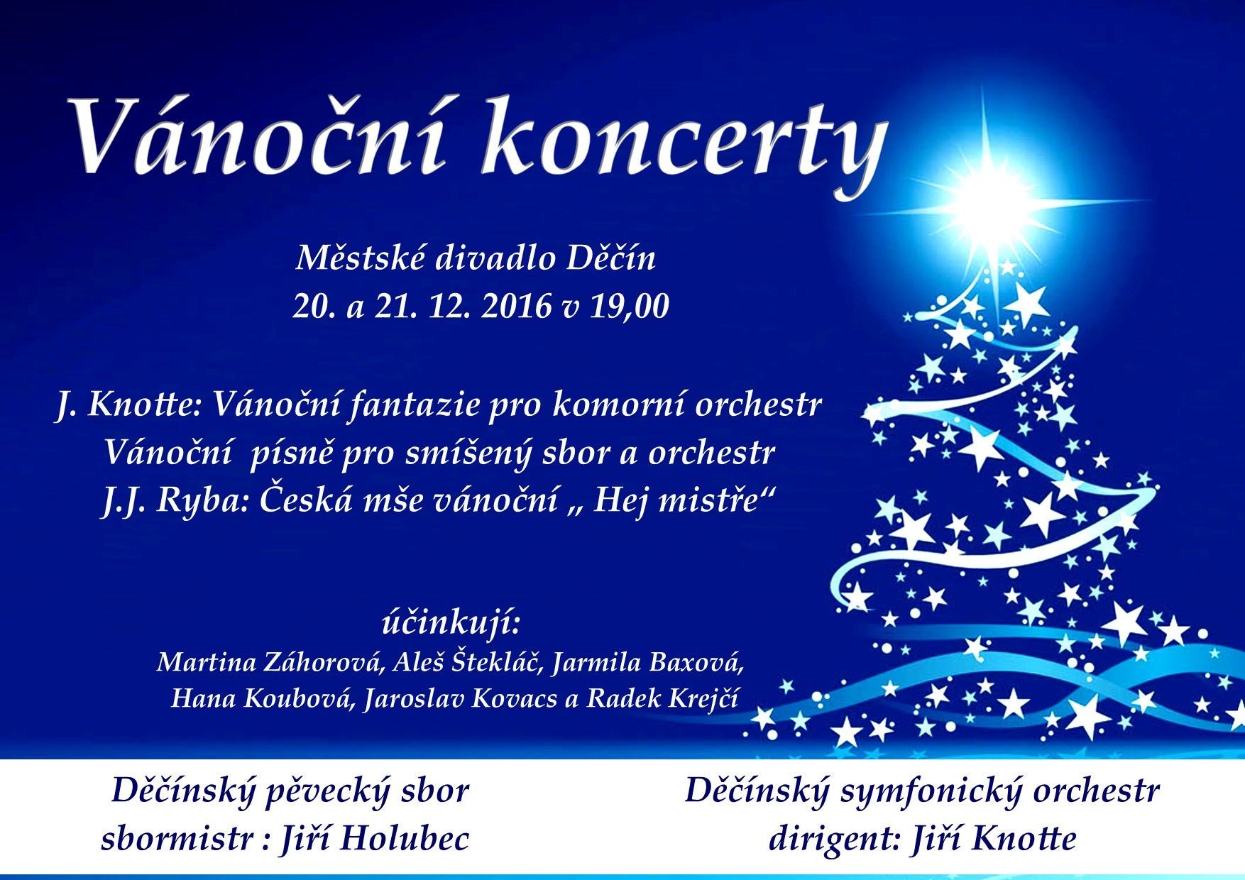 Plakát akce Vánoční koncerty